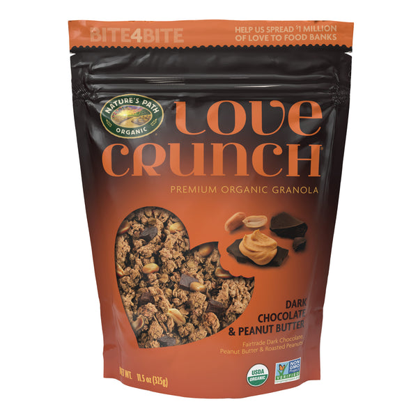 Love Crunch Love Crunch Peanut Butter Dark Chocolate Granola 11.5 Ounce Size - 6 Per Case.