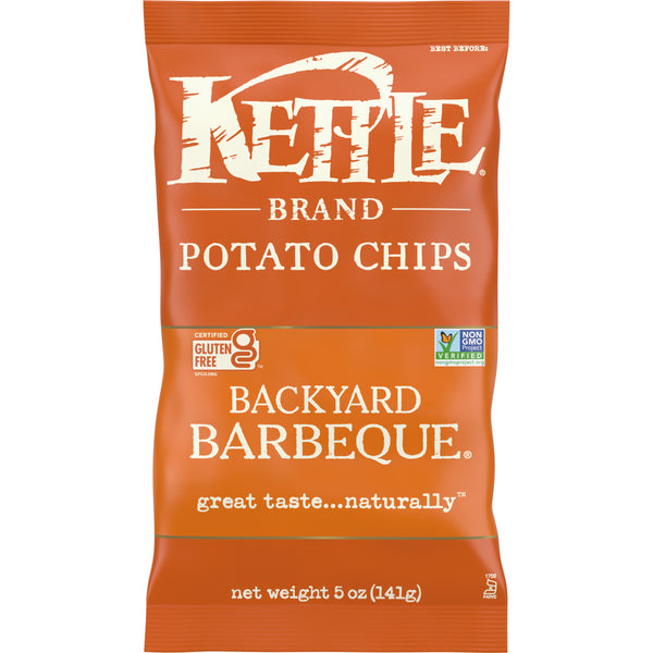 Kettle Brand Potato Chips Backyard Barbequekettle Chips 5 Ounce Size - 8 Per Case.