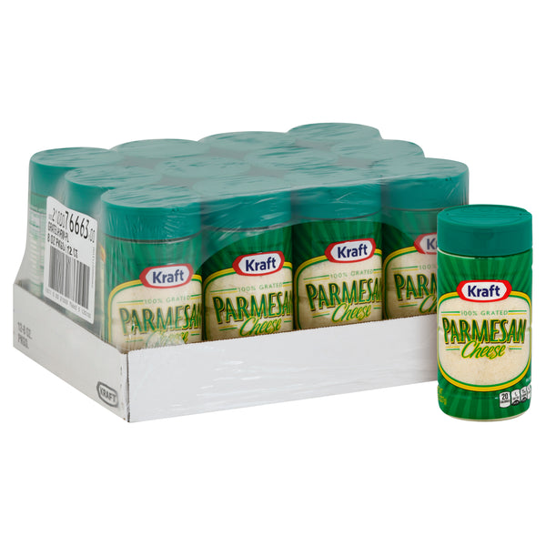 Kraft Grated Parmesan Cheese, 8 Ounce Size - 12 Per Case.