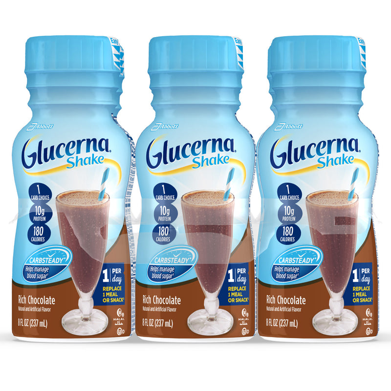 Glucerna Shake Creamy Chocolate Delight Bottles 8 Fluid Ounce - 24 Per Case.