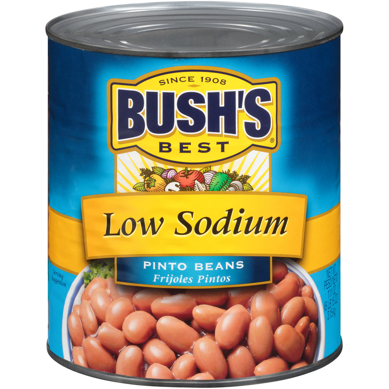Bush's Low Sodium Pinto Beans 111 Ounce Size - 6 Per Case.