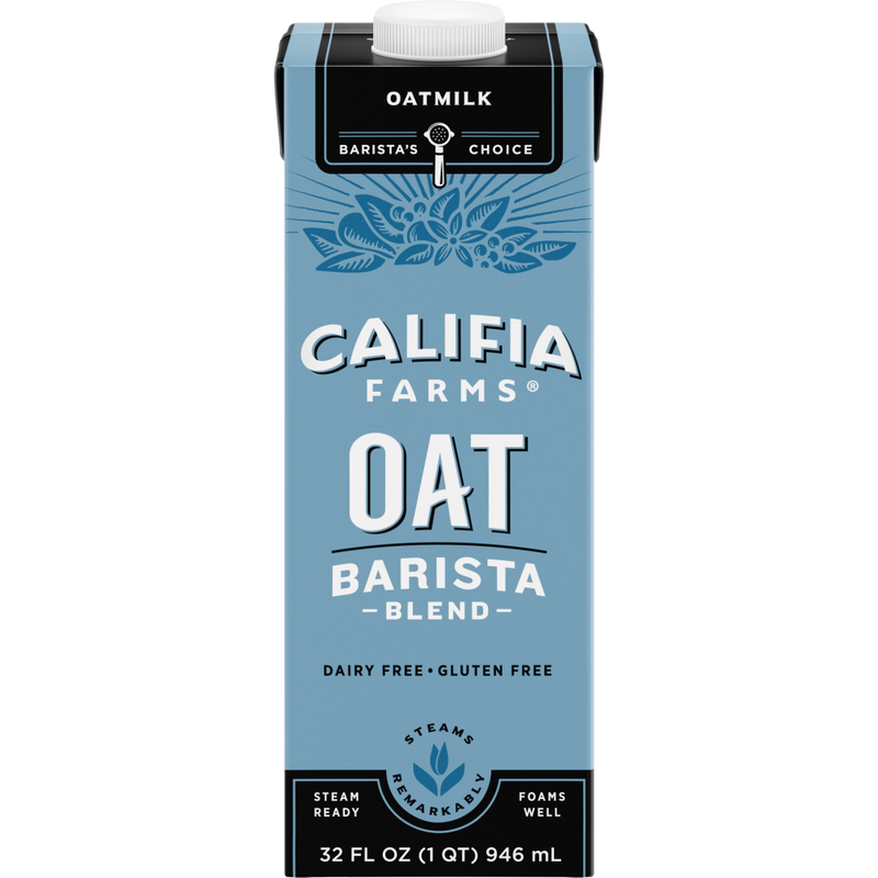 Califia Farms Oat Barista Blend Oat Milk 32 Fluid Ounce - 6 Per Case.