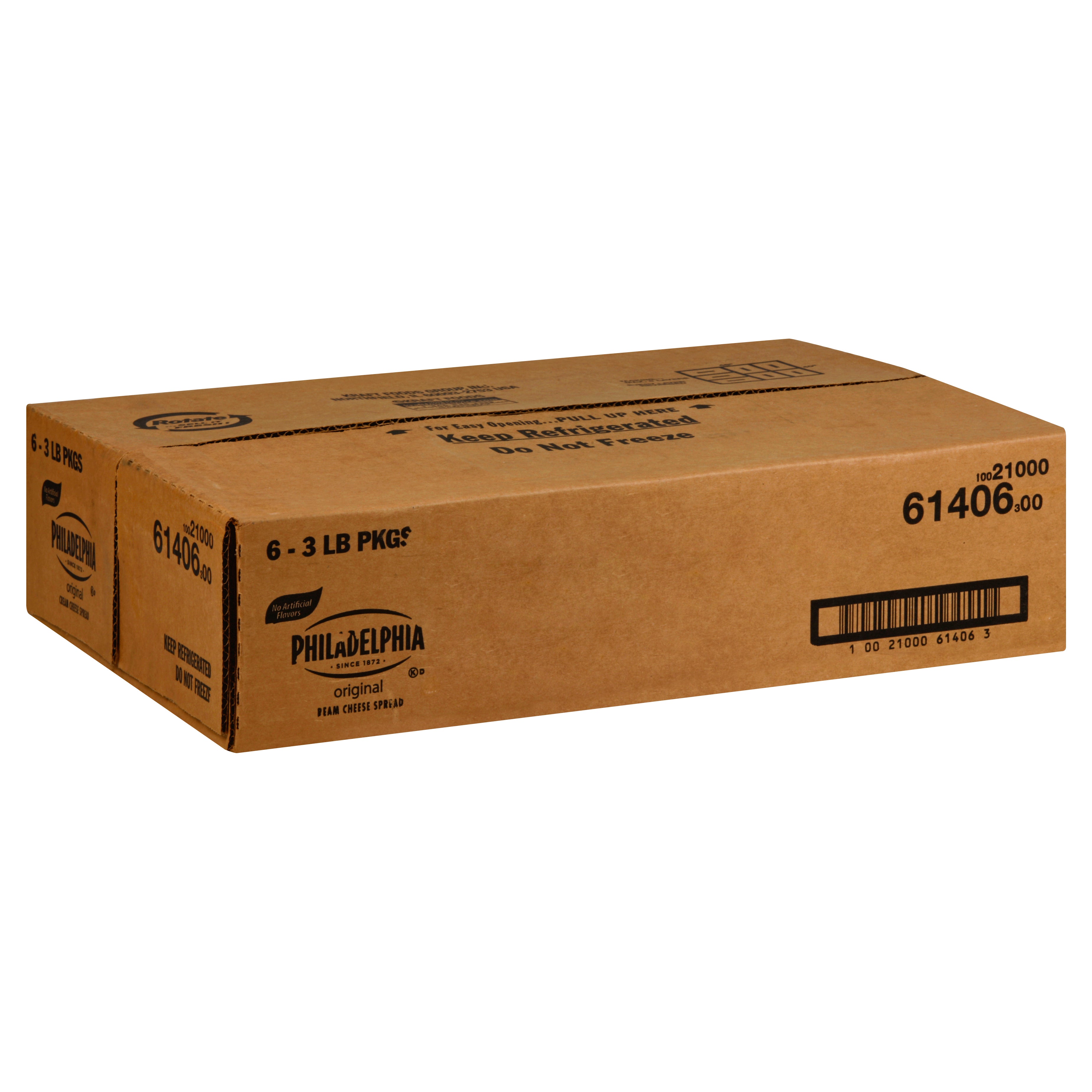 PHILADELPHIA Original Cream Cheese Spread 3 lb. Tub 6 Per Case