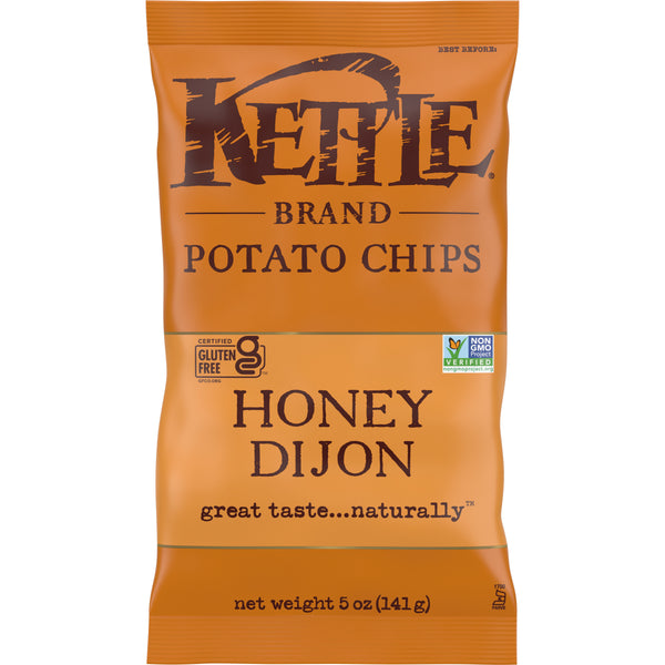 Kettle Brand Potato Chips Honey Dijon Kettlechips 5 Ounce Size - 15 Per Case.