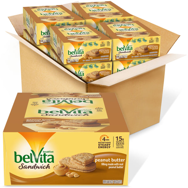 Belvita Cookies Peanut Butter 1.76 Ounce Size - 64 Per Case.
