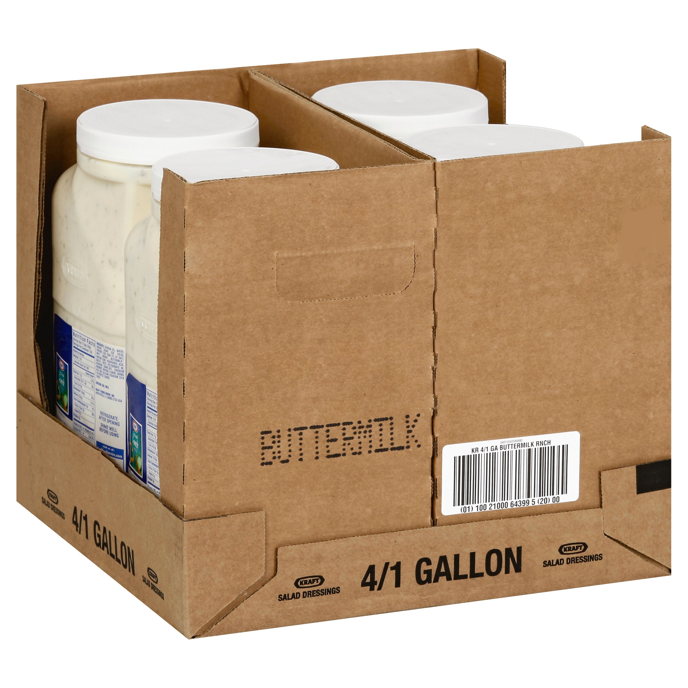KRAFT Buttermilk Ranch Salad Dressing 1 gal. Jugs 4 Per Case
