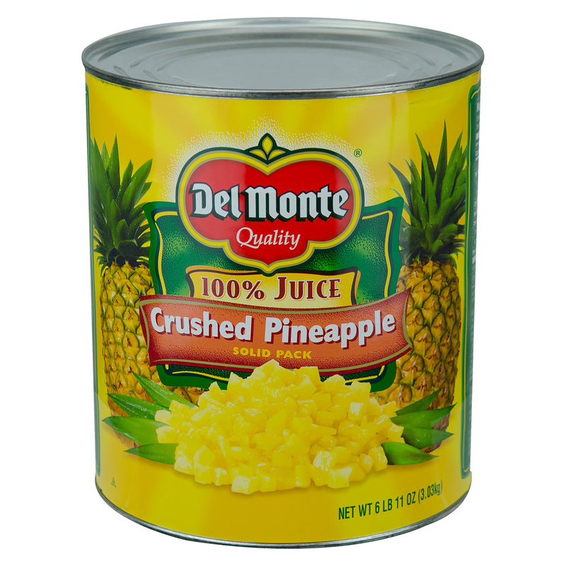 Del Monte® Crushed Pineapple Solid In 100% Juice Can 107 Ounce Size - 6 Per Case.