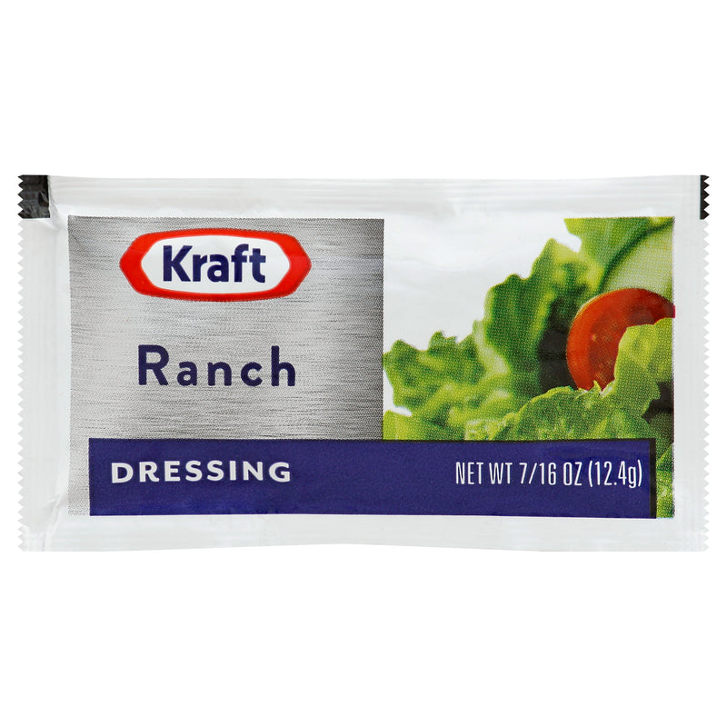 KRAFT Single Serve Ranch Salad Dressing 0.44 Ounce Packets 200 Per Case