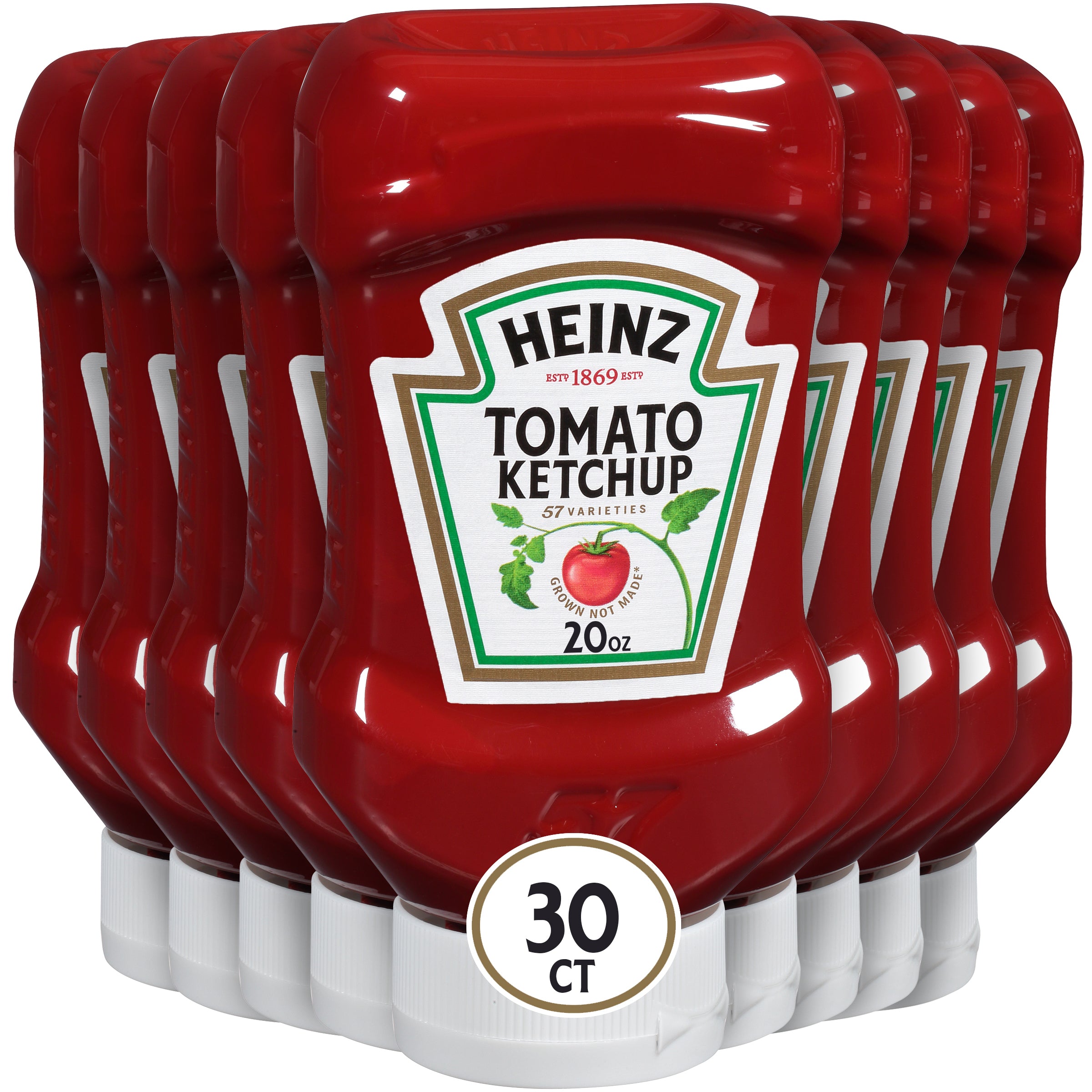 HEINZ Ketchup 20 Ounce FOREVER FULL Inverted Bottles 30)
