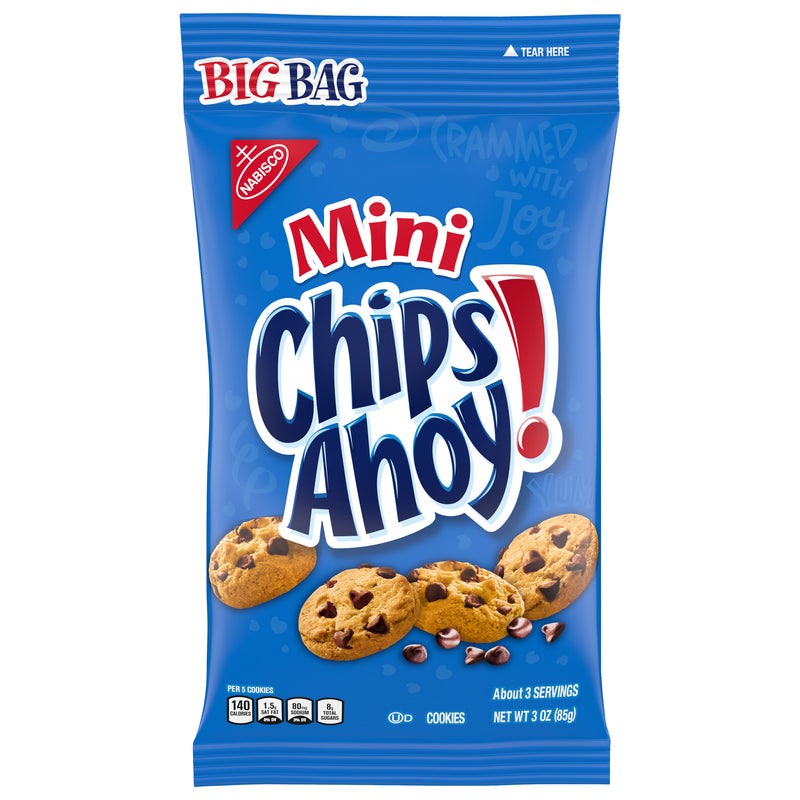 Chips Ahoy Mini Big Bag 3 Ounce Size - 12 Per Case.