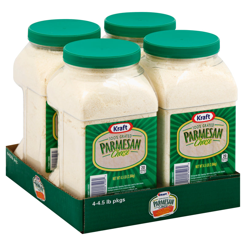 Kraft Grated Parmesan 4.5 Pound Each - 4 Per Case.
