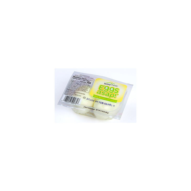 Eggs Asap Hard Boiled Eggs Refrigerated Individually Wrapped 2 Each - 16 Per Case.