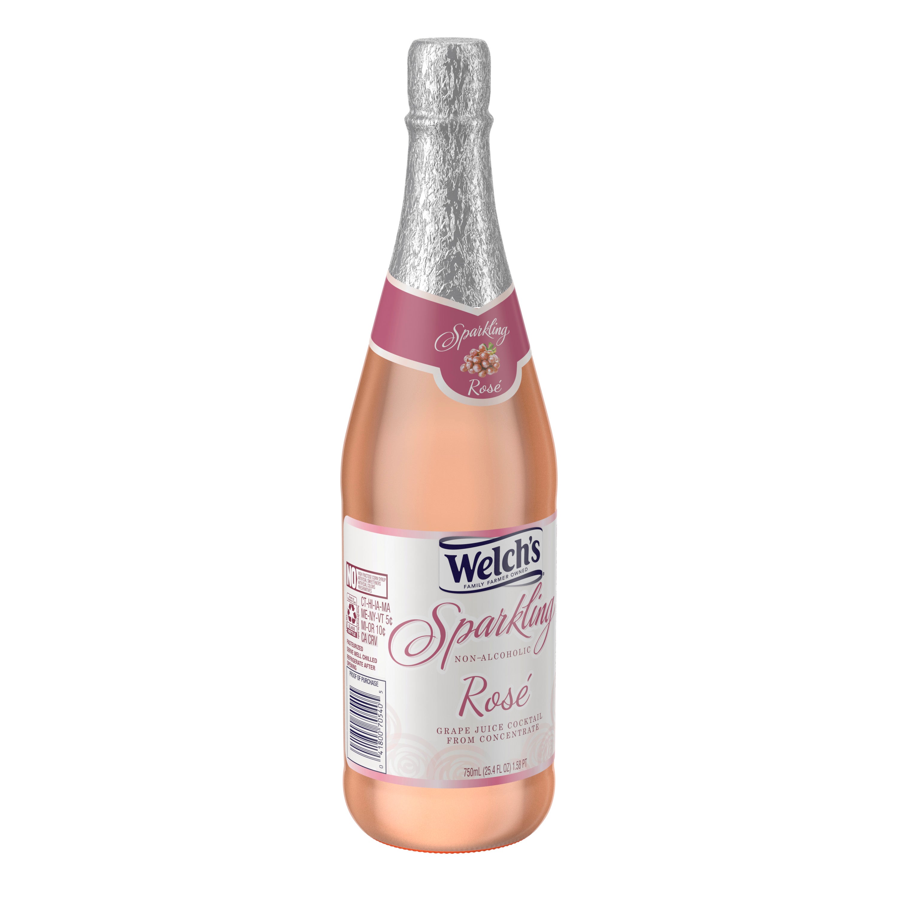 Fl Sparkling Juice Cocktail Rosegrape 25.4 Fluid Ounce - 12 Per Case.