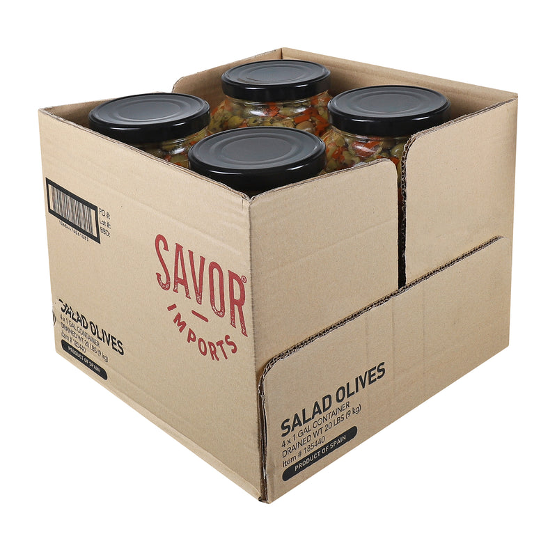 Savor Imports Salad Olive Olives Ga 1 Gallon - 4 Per Case.