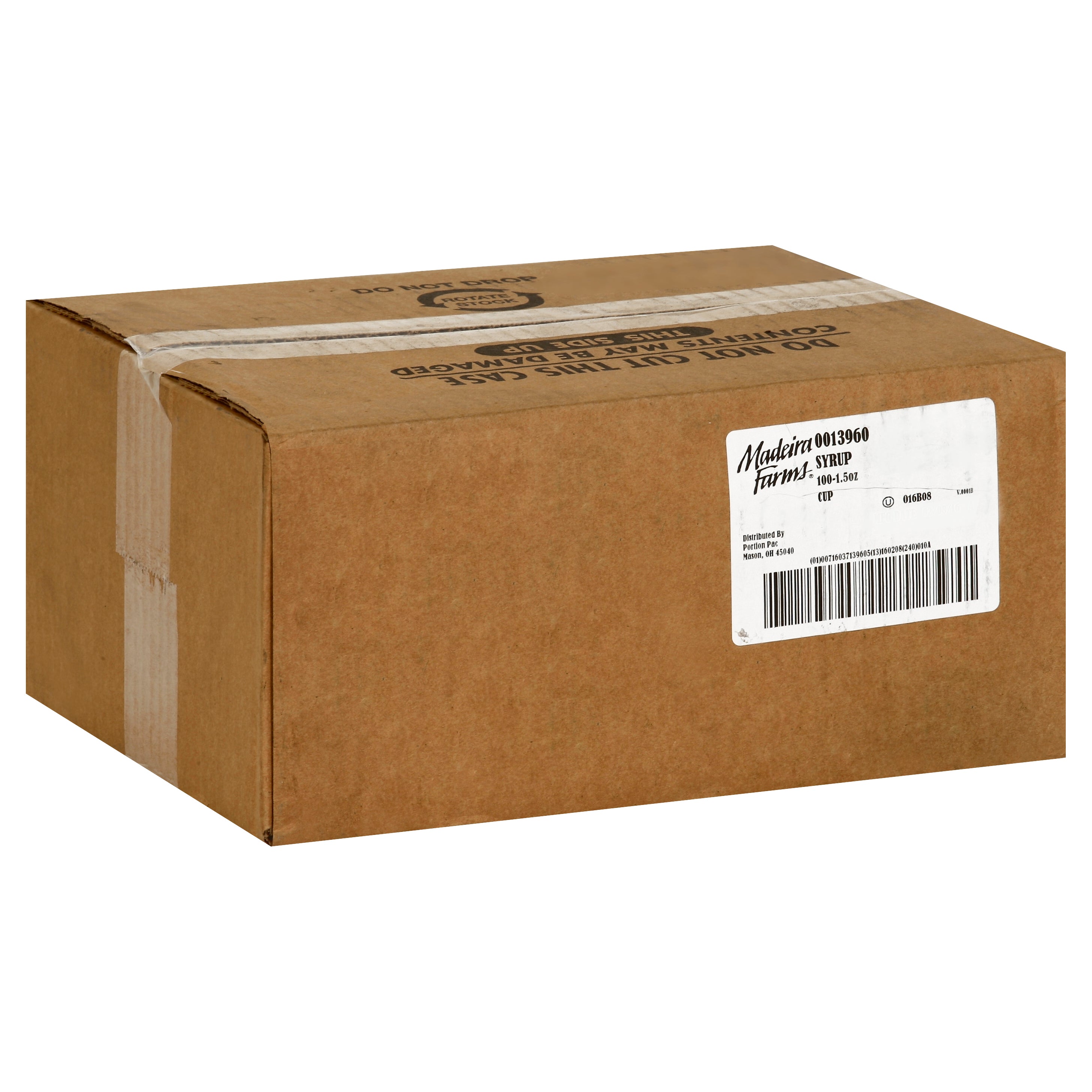 MADEIRA FARMS Single Serve Table Syrup 1.5 Ounce Cups 100 Per Case