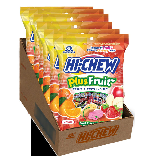 Hi Chew Plus FruitDisplay Ready Master (assorted Mix Of Tangerine & Orang 2.82 Ounce Size - 6 Per Case.