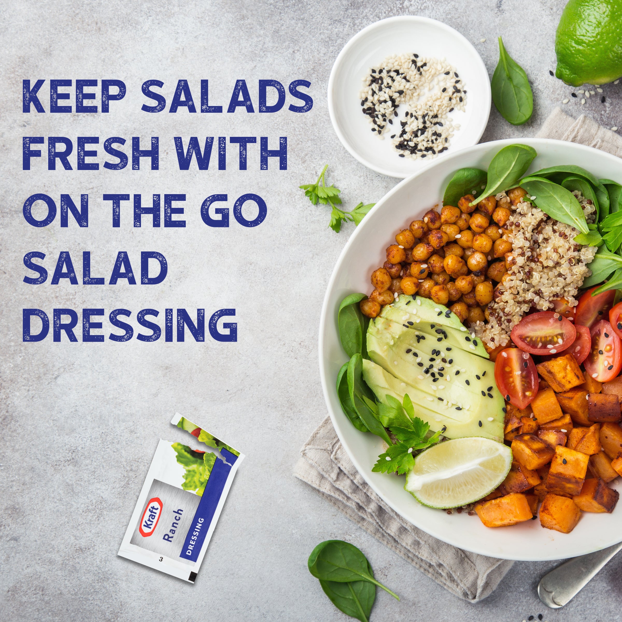 KRAFT Single Serve Ranch Salad Dressing 0.44 Ounce Packets 200 Per Case