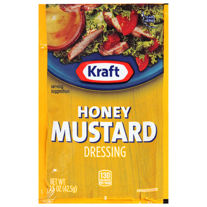 KRAFT Single Serve Honey Mustard Salad Dressing 1.5 Ounce Packets 60 Per Case