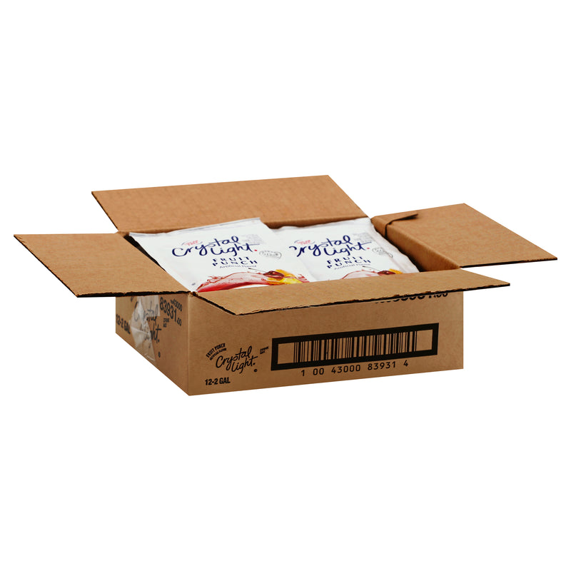 CRYSTAL LIGHT Single Serve Sugar-Free Fruit Punch Powdered Mix 1.8 Ounce Packet 12