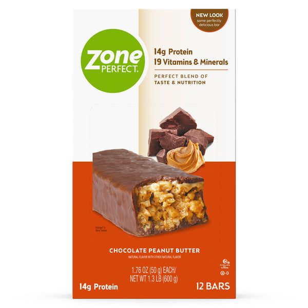 Zoneperfect Classic Chocolate Peanut Butter Bar 1.76 Ounce Size - 36 Per Case.