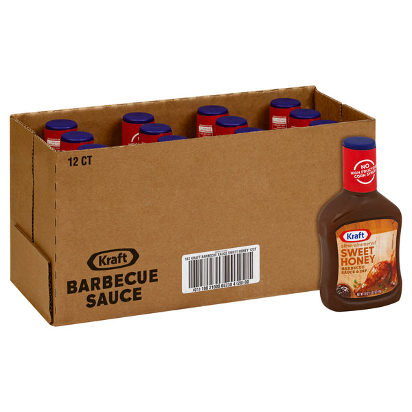 Kraft Sweet Honey Barbecue Sauce, 1.125 Pound Each - 12 Per Case.