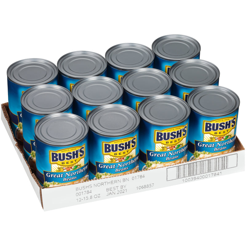Bush's Best Great Northern Beans 15.8 Ounce Size - 12 Per Case.
