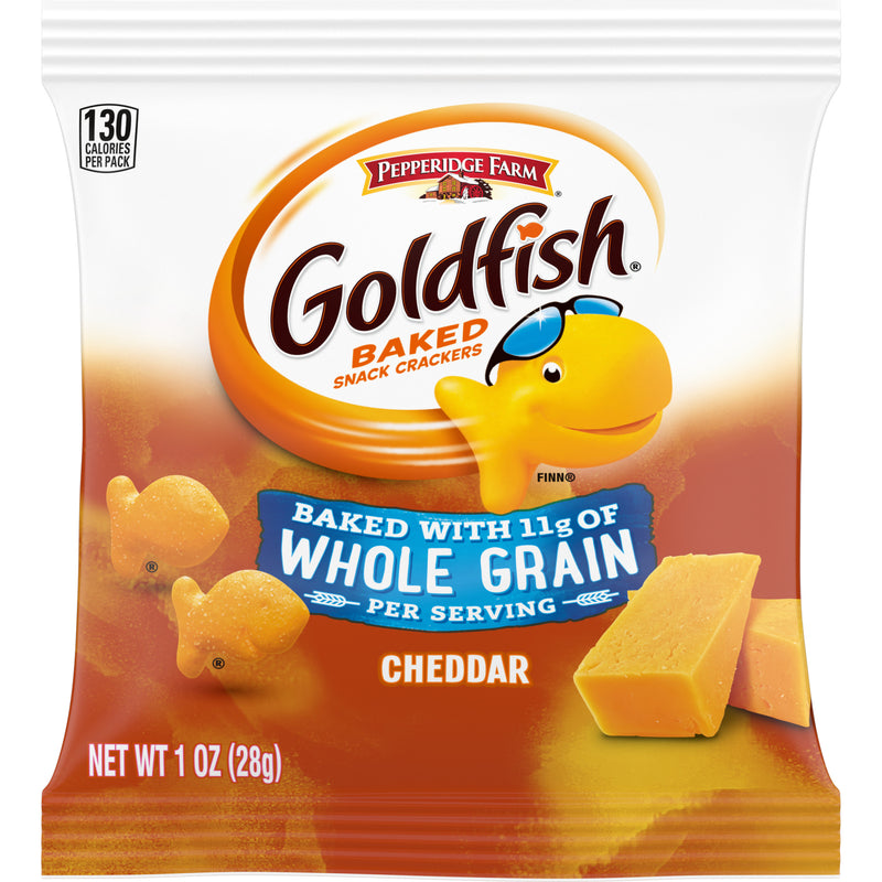 Pepperidge Farms Cracker Goldfish Whole Grain Cheddar 1 Ounce Size - 60 Per Case.