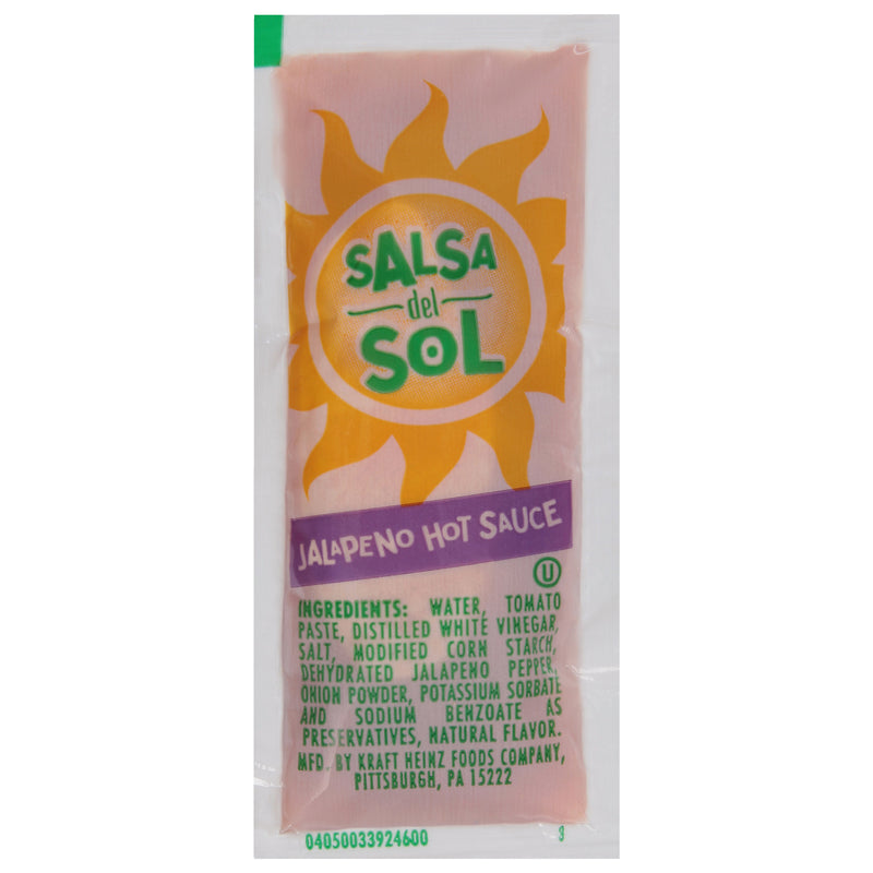 SALSA DEL SOL Single Serve Jalapeño Hot Sauce 9 Gram Packets(500)