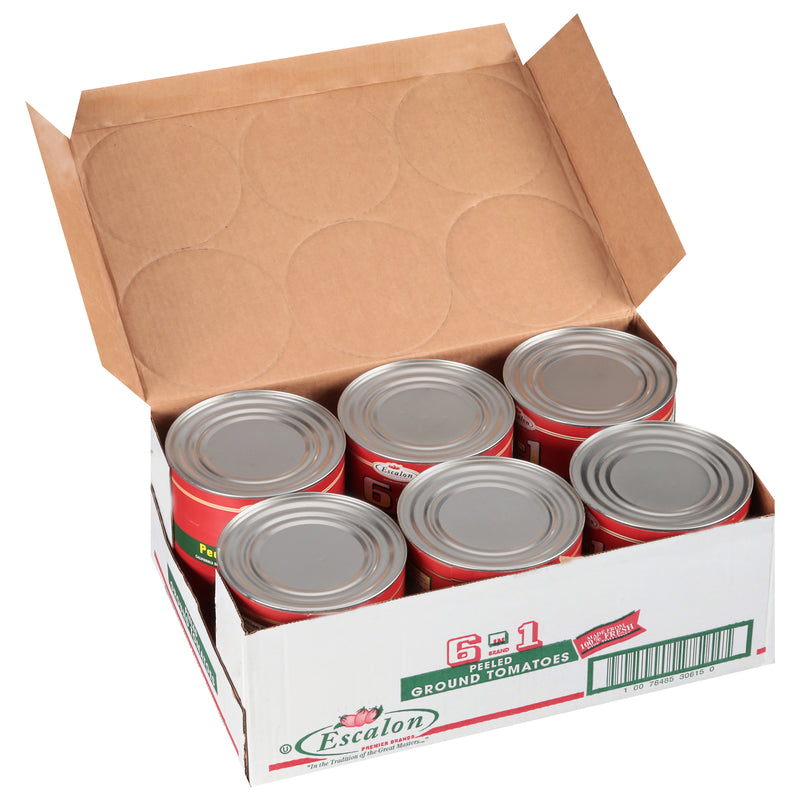 6 in 1 Peeled Ground Tomato in Extra Heavy Puree 105 Ounce Can - 6 Per Case.