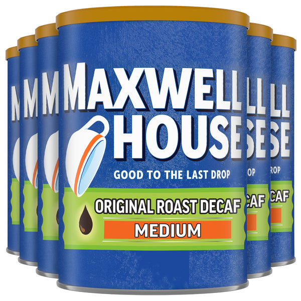 Maxwell House Decaffeinated Original Medium Ground Coffee, 11 Ounce Size - 6 Per Case.