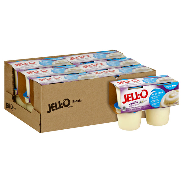 Jell-O Ready To Eat Dessert Vanilla Sugar Free Pudding, 14.5 Ounce Size - 6 Per Case.