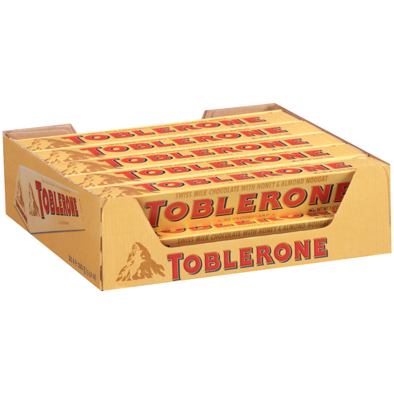Toblerone Chocolate Bar Milk Chocolate Z 3.52 Ounce Size - 80 Per Case.