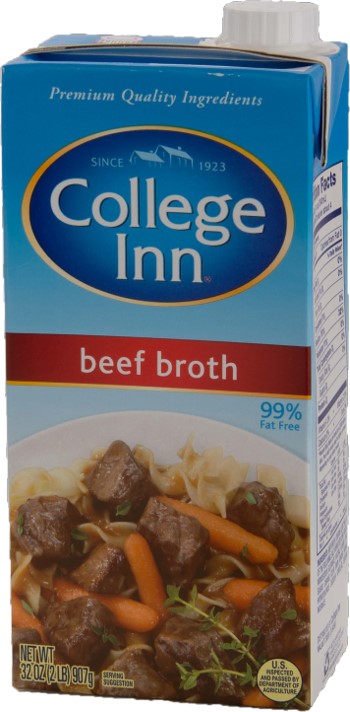 College Inn Beef Broth In Aseptic Carton 32 Ounce Size - 12 Per Case.