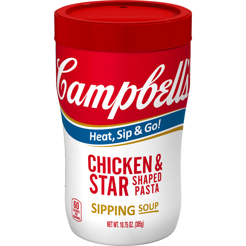 Campbell's Soup On The Go Chicken & Stars 10.75 Ounce Size - 8 Per Case.