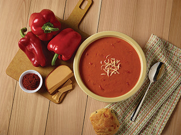 Blount Roasted Red Pepper & Smoked Gouda Bisque Frozen 4 Pound Each - 4 Per Case.