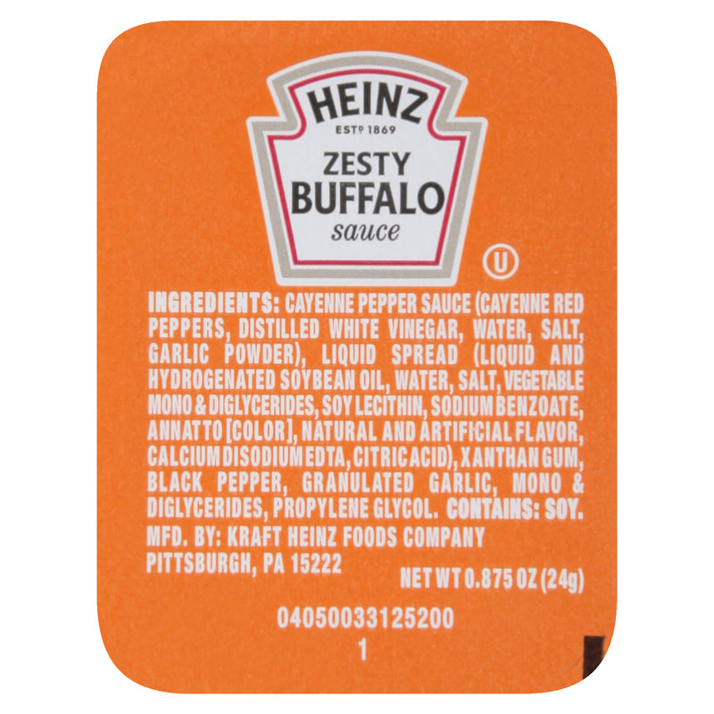HEINZ Single Serve Zesty Buffalo Sauce 0.875 Ounce Cups 100 Per Case