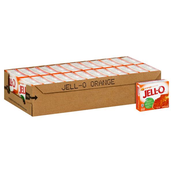 Jell-O Instant Powdered Orange Gelatin Dessert, 3 Ounce Size - 24 Per Case.