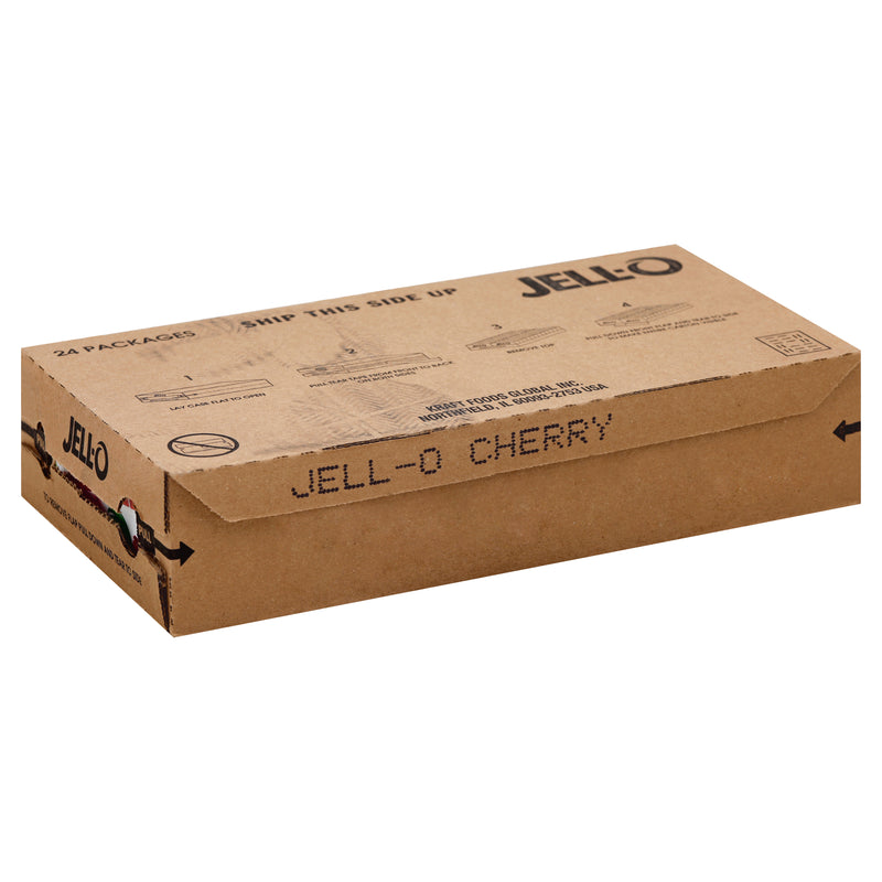 Jell-O Instant Powdered Cherry Gelatin Dessert, 3 Ounce Size - 24 Per Case.