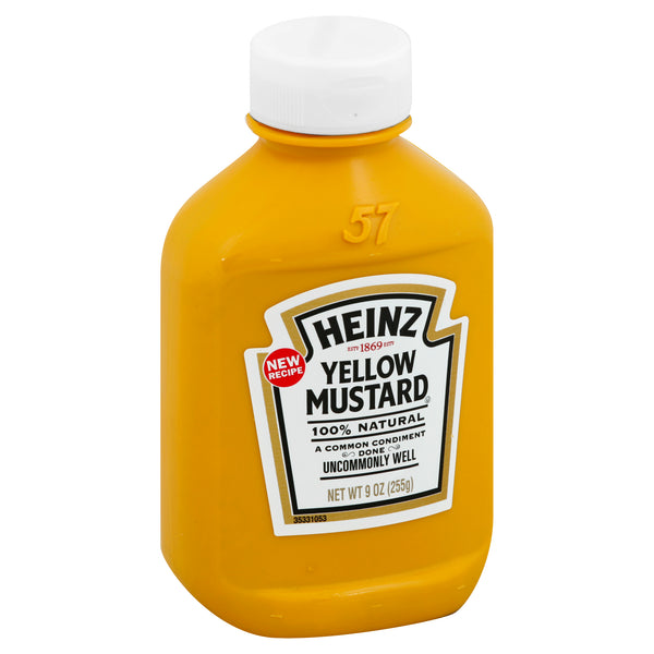 HEINZ Yellow Mustard 16.9 Ounce FOREVER FULL Bottle 16)
