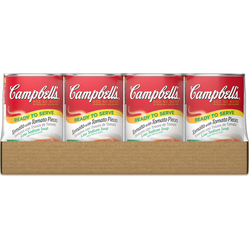 Campbell's Soup Ready To Serve Low Sodium Tomato 50 Ounce Size - 12 Per Case.