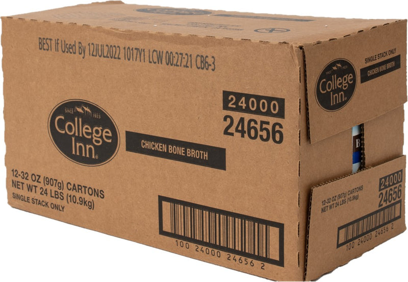 College Inn® Chicken Bone Broth Carton 32 Ounce Size - 12 Per Case.