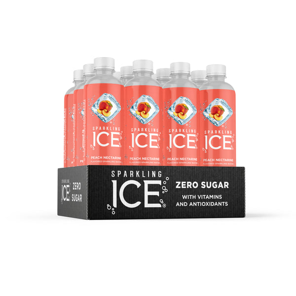 Sparkling Ice Peach Nectarine With Antioxidants And Vitamins Zero Sugar Bottle 17 Fluid Ounce - 12 Per Case.
