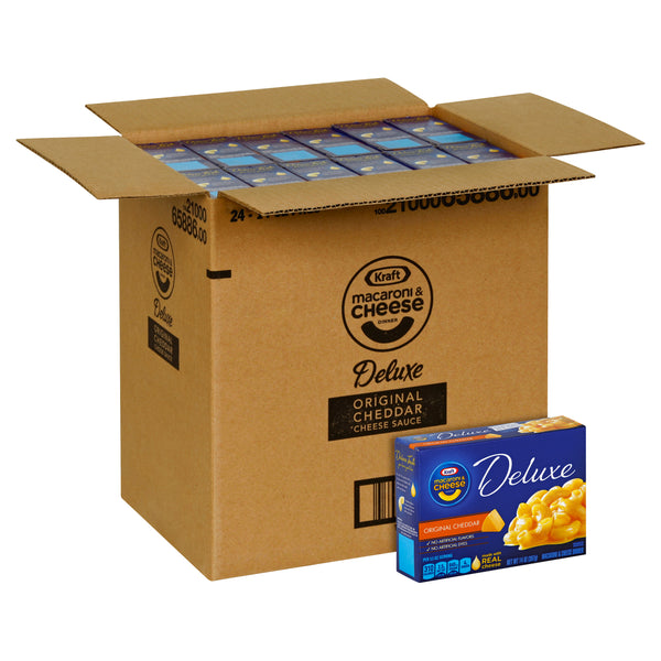 Kraft Entree Deluxe Macaroni & Cheese Dinner, 14 Ounce Size - 24 Per Case.