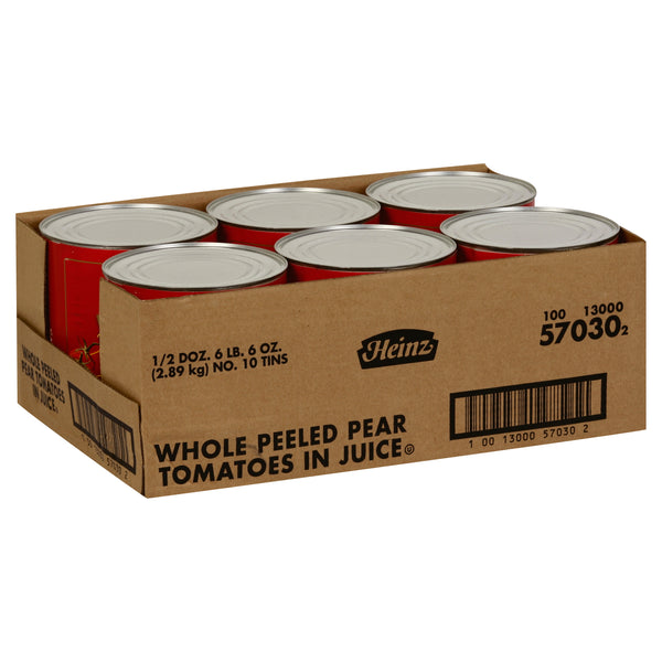 HEINZ Whole Peeled Pear Tomatoes in Juice 102 Ounce Can 6 Per Case