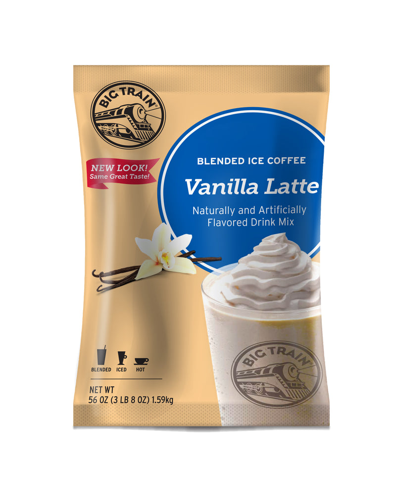Big Train Blended Iced Coffee Vanilla Latte 3.5 Pound Each - 5 Per Case.