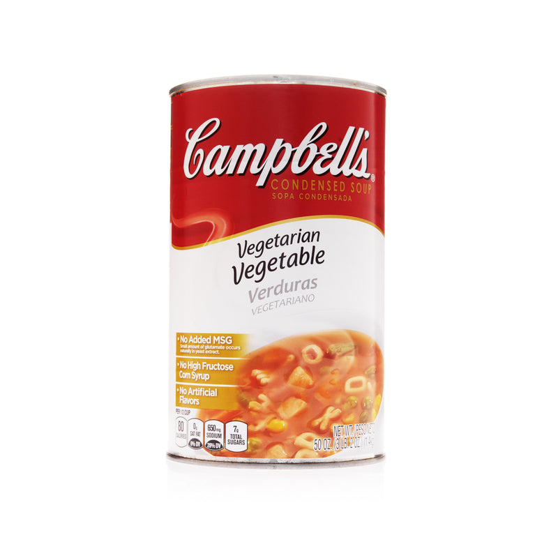 Campbell's Soup Vegetarian Vegetable Condensed 50 Ounce Size - 12 Per Case.
