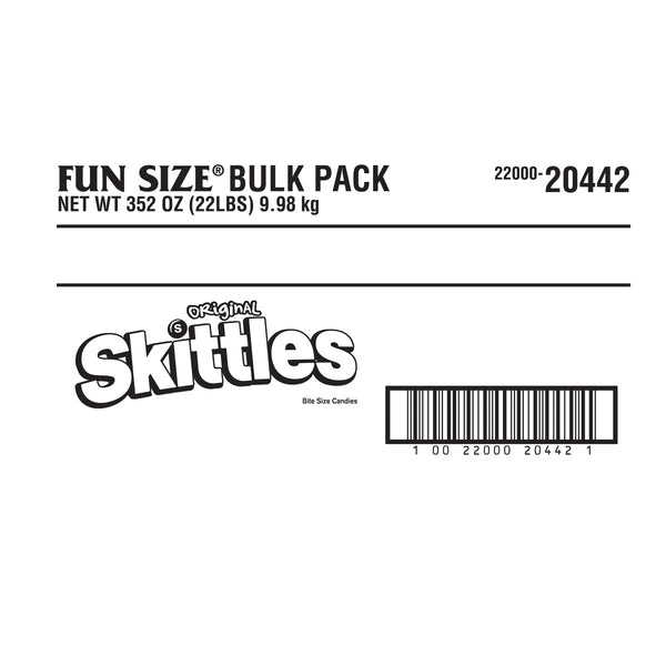 Skittles Original Fun Size Bulk 22 Pound Each - 1 Per Case.