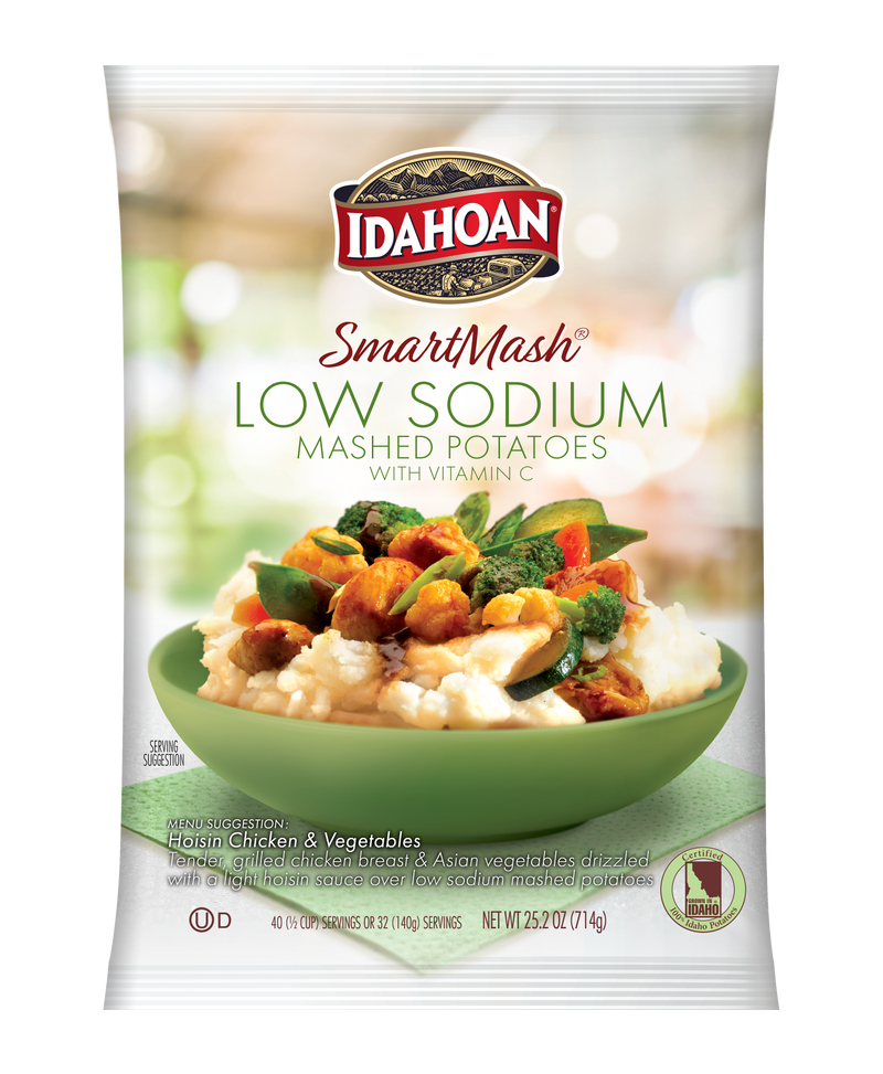 Idahoan® Smartmash® Low Sodium Mashed Potatoes With Vit Hs 25.2 Ounce Size - 12 Per Case.