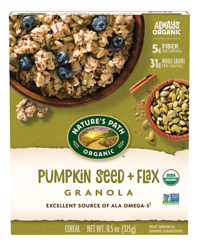 Nature's Path Flax With Pumpkin Seed Granola 11.5 Ounce Size - 12 Per Case.