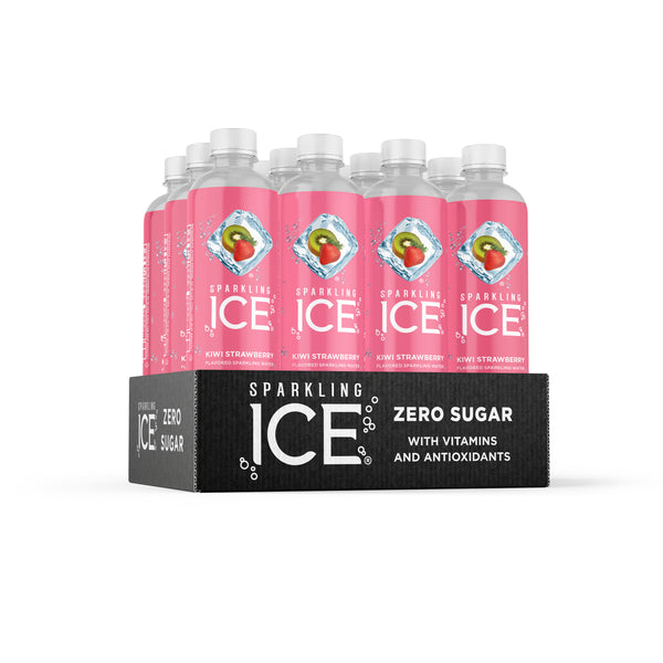Sparkling Ice Kiwi Strawberry With Antioxidants And Vitamins Zero Sugar Bottle 17 Fluid Ounce - 12 Per Case.